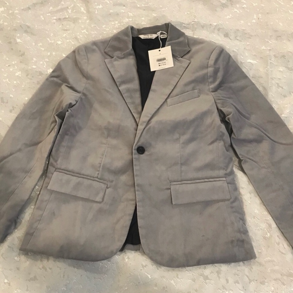 Boys Light Gray Single-Button Blazer, Janie and Jack NWT Size 10